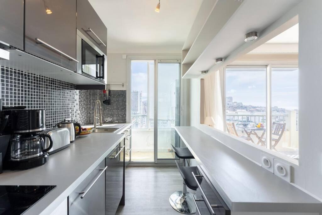 Vue Mer Plage Catalans Vieux Port Clim - 2 Chambres Marseille Ngoại thất bức ảnh